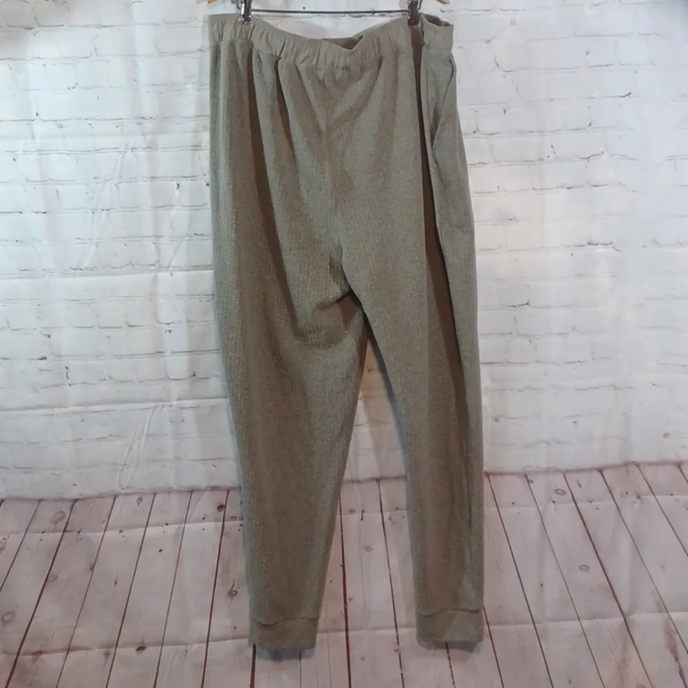 Zelos Waffle Knit Men's Tan & Gray Lounge Sweat  Pants Pockets  2XLT New